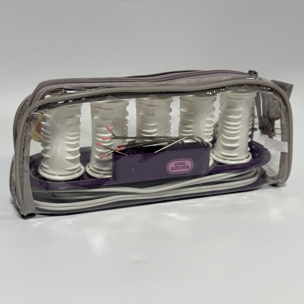 Vidal Sassoon Hot Rollers JetSetter 05 VS-305 Rollers Curlers Case Clips Tested